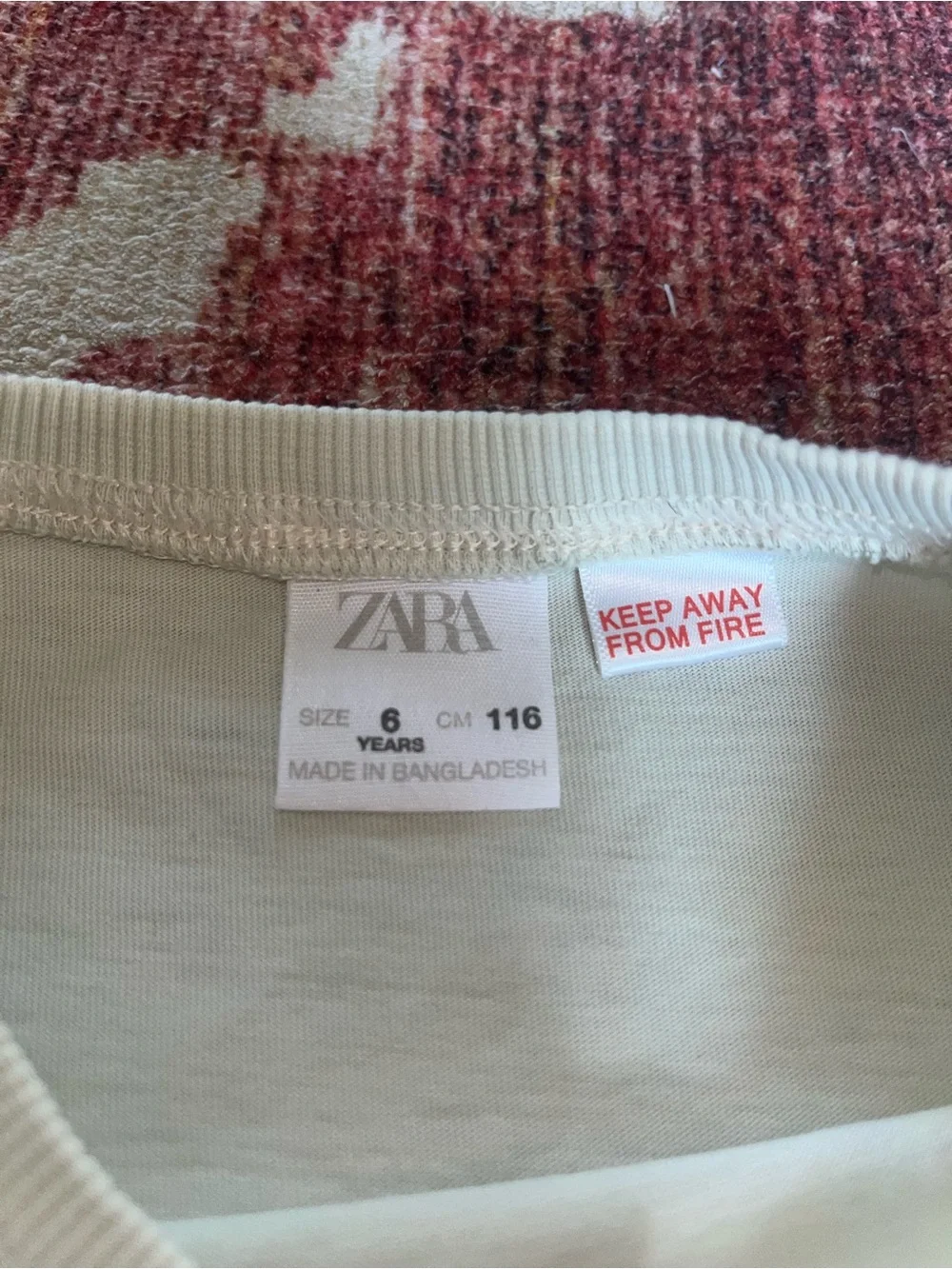 Zara Kids Cream Tee with Palm & Sun Patch - Picture 3 of 4